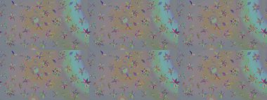 Çiçekli karalama şeklinde Raster çiçek deseni. Nazik, narin çiçek arkaplanı. Gri ve bej renkli çiçekler.