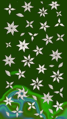 Çiçeksel elementlerle süslenmiş zarif raster dokusu. Küçük çiçekte hoş bir çiçek deseni var. Parlak çiçekli yeşil ve nötr renkler üzerine soyut çizim deseni.