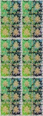 Klasik çiçek dokusu. Kusursuz desenli altın elementler. Yeşil ve gri renkli Royal retro. Kart, duvar kağıdı, ambalaj ve tekstil için klasik tasarım. Raster illüstrasyonu. Altın şablon.