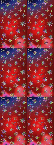 Kırmızı ve pembe renkte çiçekler. Raster illüstrasyonu. Çiçek desenli eskiz, vuruşlar, sıçramalar, yaz çiçekleri..