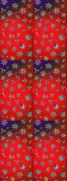 Kırmızı ve kahverengi renkte çiçekler. Küçük çiçekte sevimli çiçek deseni var..