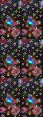 Raster güzel bir çiçek deseni çizmiş. Bahar mevsimi. Tatil havası. Nazik romantik baskı. Renkli çiçekler.