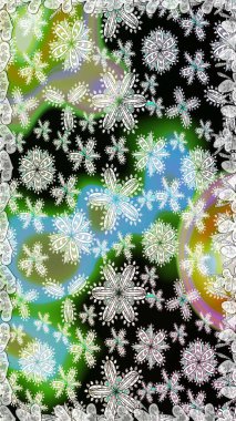 El çizimi. Güzel kumaş deseni. Çiçekler, dallar, bitkiler ve çiçekler. Raster illüstrasyonu.