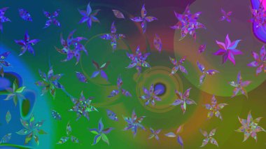 Doğal kozmetik ürünleri, parfüm, çiçekçi dükkanı için bahar ihalesi tasarımı. Paket kağıdı için en iyisi. Yeşil ve mavi lale çiçekli Raster eskiz deseni. Karşılama ya da düğün geçmişi olarak kullanılabilir.