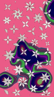 Raster güzel bir çiçek deseni çizmiş. Nazik romantik baskı. Bahar mevsimi. Tatil havası..