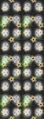 Raster illustration snowflakes. Symbol of winter. Beautiful decoration. Isolated watercolor snowflakes on gray, neutral and green colors.