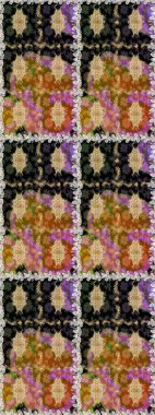 Kahverengi ve bej renklerde altın elementler. Kusursuz raster arka plan. Duvar kâğıdı barok, İspanyol kumaşı. Çiçek deseni. Şekil grafik deseni.