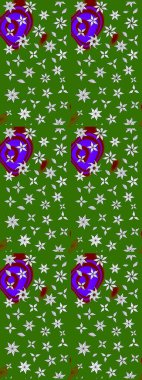 Kabile sanatı boho baskısı, klasik çiçek arkaplanı. Soyut etnik raster çizim kalıbı. Arkaplan dokusu, duvar kağıdı, yeşil ve nötr renklerde çiçek teması.