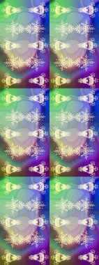 Suluboya çiçekli çiçek deseni. Tarafsız, mavi ve yeşil renklerde Asya tekstili. Raster illüstrasyonu.