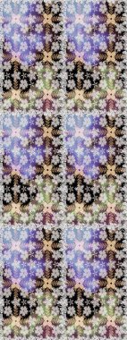 Vadinin çiçekleri tarafsız ve gri renklerde. Raster dikişsiz çiçek deseni.