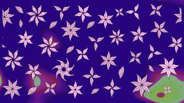 Düz Çiçek Elementleri Tasarımı. Zentangle soyut çiçekleri. Renkli Bahar Teması eskiz kalıbı. Karalama çiçeği. Güzel kumaş deseni. Raster illüstrasyonu.