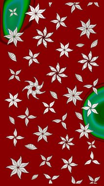 Çiçekli eskiz çizimi. Kırmızı renkte çiçekler. Düz Çiçek Elementleri Tasarımı. Renkli Yaz Teması çizim şablonu.