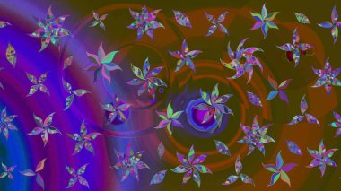 Raster stili kumaş deseni. Çiçekler suluboya çizim deseni.