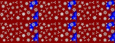 Raster. Kırmızı ve nötr renkte güzel çiçekli eskiz deseni, suluboya çiçek deseni, duvar kağıdı, kart veya kumaş için fayanslı.