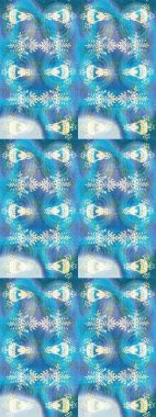 Arkaplanda soyut kar taneleri olan düz tasarım. Kar tanesi süsleme deseni. Kar taneleri arka planda. Raster illüstrasyonu. Kar taneleri deseni.