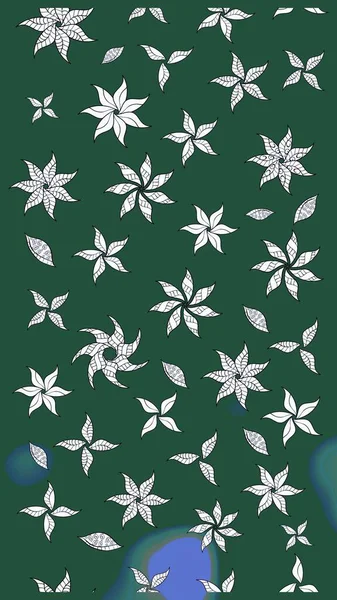 Yeşil ve nötr renklerde parlak çiçekli halı deseni.