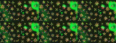 Renkli Yaz Temalı eskiz kalıbı. Raster Illustrasyon 'daki Çiçek Deseni' nin son moda çizimi. Düz Çiçek Elementleri Tasarımı. Renkli çiçekler.