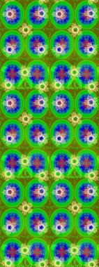 Kar tanelerinin soyut arkaplanı olan şirin bir Noel arkaplanı. Raster illüstrasyonu. Yeşil, mavi ve nötr kar taneleri. Renkler. Noel ve Yeni Yıl moda baskıları için tatil tasarımı.