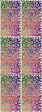 Tarafsız renklerde çiçekler. Raster illüstrasyonunda kusursuz çiçek deseni.