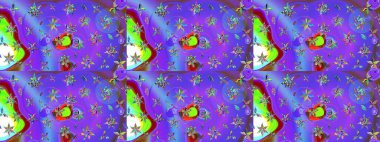 Güzel kumaş deseni. Düz Çiçek Elementleri Tasarımı. Raster illüstrasyonu. Karalama çiçeği. Zentangle soyut çiçekleri. Renkli Bahar Teması çizim şablonu.