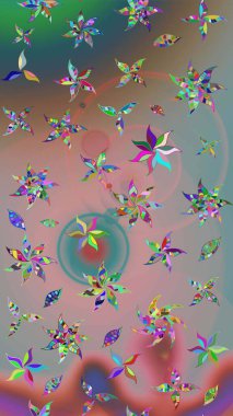 Tarafsız ve gri renklerde çiçekler. Hediye ambalaj kağıdı, tebrik kartları, posterler ve pankart tasarımı. Raster düz çiçek çizim deseni.