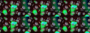 Çiçek deseni. Düz Çiçek Elementleri Tasarımı. Raster güzel kumaş deseni çiziyor. Renkli Bahar Teması çizim şablonu.