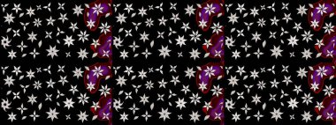 Robot resim. Küçük renkli çiçekler. Küçük çiçekte güzel bir desen. Motley illüstrasyonu. Moda baskıları için zarif bir şablon. Çiçekli bahar çiçekleri.