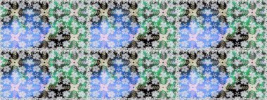 Tarafsız renklerde çiçekler. Tropik, dikişsiz çiçek deseni. Raster illüstrasyonu.