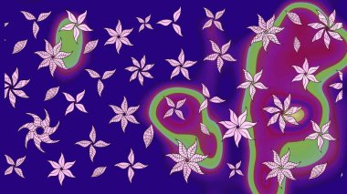 Çiçekli el çizimi çizimi deseni. Modern gösterişli mavi raster arka plan duvar kağıdı çizimi klasik çizgili iz sürme desenli çiçekler, çiçekli süsler.