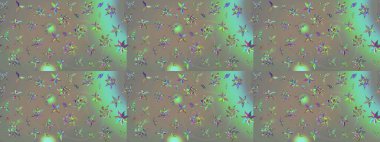 Gri ve bej renkli çiçekler. Küçük çiçekte sevimli çiçek deseni var..