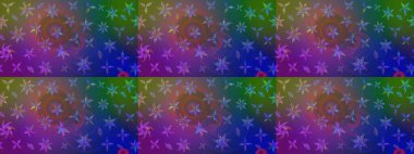 Modern stil dokusu. Çiçek desenli raster, mavi ve mor çizgi grafik deseni soyut raster arkaplan.