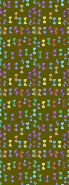 Sevimli kelebekler. Raster geleneksel halk güzel dekoru kahverengi ve nötr arka plan kıyafet tasarımı için.