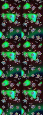 Raster güzel kumaş deseni çiziyor. Çiçek deseni. Renkli Bahar Teması eskiz kalıbı. Düz Çiçek Elementleri Tasarımı.