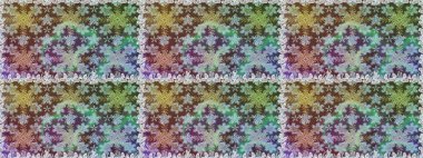 Raster illüstrasyonu. Tarafsız ve kahverengi renklerde, altın elementlerle klasik, pürüzsüz desen.