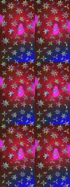 Raster - stok. Eskiz arkaplan modeli. Vadinin kırmızı ve kahverengi renkli çiçekleri. Suluboya, elle çizilmiş.