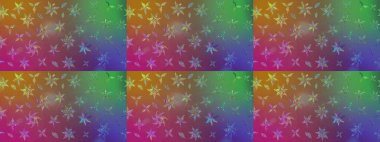 Childish design. Cute floral background for textile, fabric, wrapping, scrapbooking. On brown and purple backdrop. Raster sketch pattern with hand drawn doodle flowers.