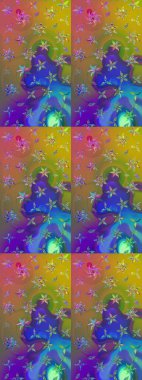 Yapraklı çizim şekli. Poster ya da kapak için arka plan. Tekstil için figür. Şirin, zarif çiçekler Raster illüstrasyonu. Davetiye ve kartpostal tasarımı için dekoratif çiçek unsurları.