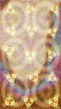 Renkli Bahar Teması eskiz kalıbı. Çiçek desenli eskiz. Düz Çiçek Elementleri Tasarım Raster illüstrasyonu. Bej renkte çiçekler.