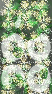 Kışın kar Aralık sezon. Raster resim. Doodle kroki satırlarındaki kar taneleri simgesi.