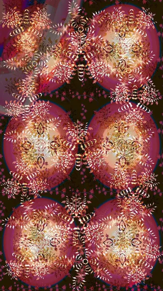 Karla süslenmiş Noel kar taneleri. Noel şenliği geçmişi. Raster illüstrasyonu.