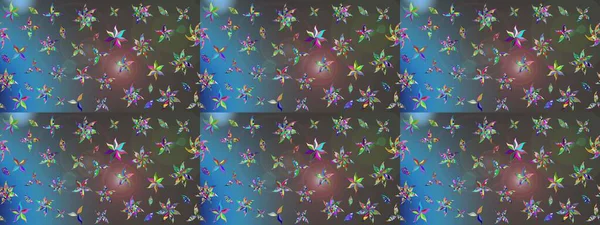 Gri ve mavi renkte çiçekler. Çizim çiçek deseni duvar kâğıdı olarak kullanılabilir. Raster illüstrasyonu.