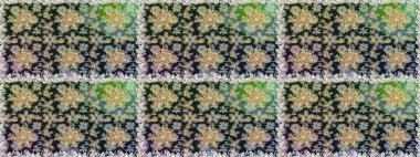 Raster oryantal süs. Gri ve nötr renklerde altın desenler ve altın elementler. Geleneksel klasik altın desen. Barok tarzında kusursuz bir doğulu süsü..