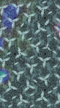 Çiçekli zambakların eskiz geçmişi. Çiçek açan parlak kolaj çiçekleri nötr. Çiçek tasarımı için inanılmaz kolaj cennet tarzı..