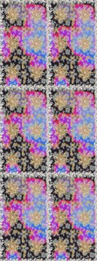 Çiçek kiremitleri. Kusursuz desenli oryantal süs. İslam tasarımı. Raster altın tekstil baskısı. Altın desenli gri ve nötr renkler ve altın elementler.