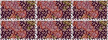 Suluboya tarzında renkler üzerine çiçekler. Raster illüstrasyonunda kusursuz çiçek deseni.