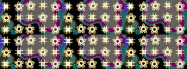 Sembol kışı, donmuş, Noel, yeni yıl tatili. Kar Tanesi Mozaik ikonu. Düz dizayn. Gri, siyah ve bej renkli kar tanesi tabelası. Grafiksel element dekorasyonu. Raster illüstrasyonu.