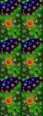 Colour Spring Theme sketch pattern Background. Flowers on green and black colors. Flat Flower Elements Design. Floral sketch pattern background, summer flowers.