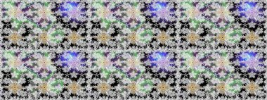 Moda baskıları için zarif bir şablon. Parlak renkli çiçekleri ve gri renkli yaprakları olan kusursuz çiçek desenleri. Modern çiçek arkaplanı. Halk stili.