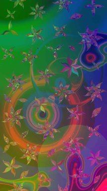 Suluboya etkisi. Organik elementler. Botanik çizim kalıbı. Raster deseni.