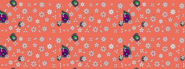 Çiçekli karalama şeklinde Raster çiçek deseni. Nazik, sevimli çiçek arkaplanı. Turuncu ve nötr renkte çiçekler.